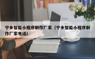 伊春宁乡智能小程序制作厂家（宁乡智能小程序制作厂家电话）